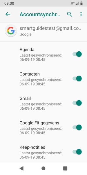 Selecteer de Menu-knop