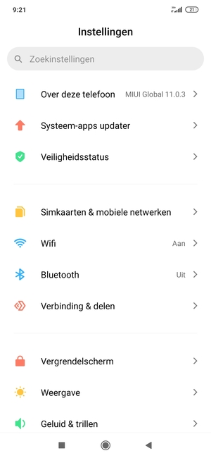 Selecteer Simkaarten & mobiele netwerken