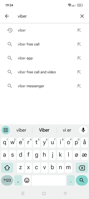 Skriv inn applikasjonsnavnet og velg Søk