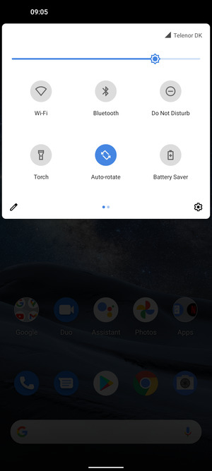Adjust brightness to the required level