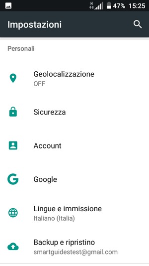 Seleziona Sicurezza