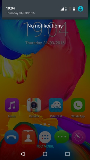 Slide down the top menu again