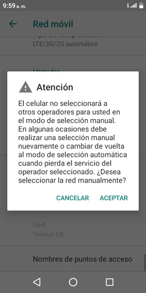 Seleccione ACEPTAR