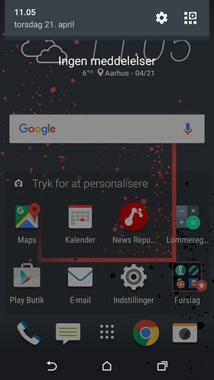 Aktiver topmenuen igen