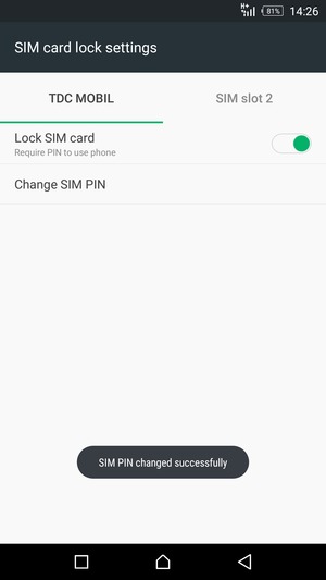 Your SIM PIN has been changed