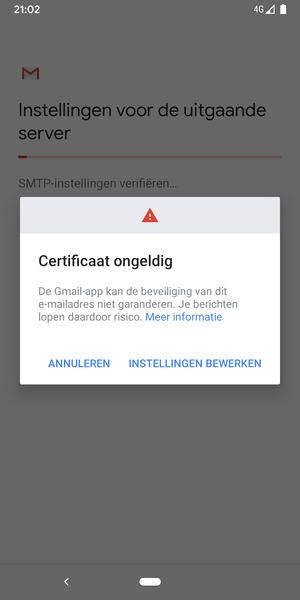 Selecteer INSTELLINGEN BEWERKEN