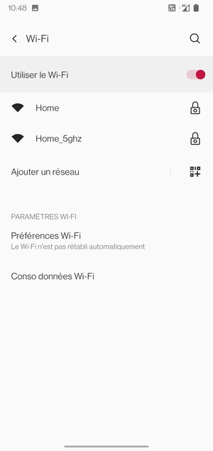 Sélectionnez le réseau sans fil auquel vous souhaitez vous connecter