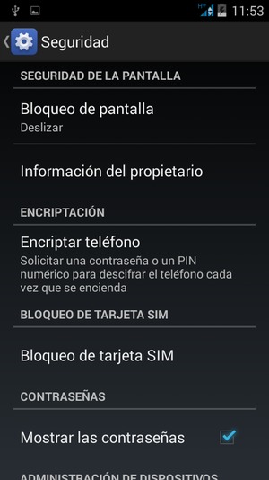 Seleccione Bloqueo de pantalla