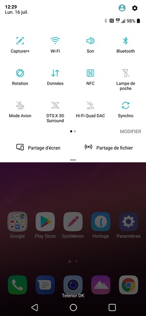 Désactiver le Wi-Fi et le Bluetooth