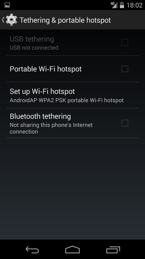 Select Set up Wi-Fi hotspot