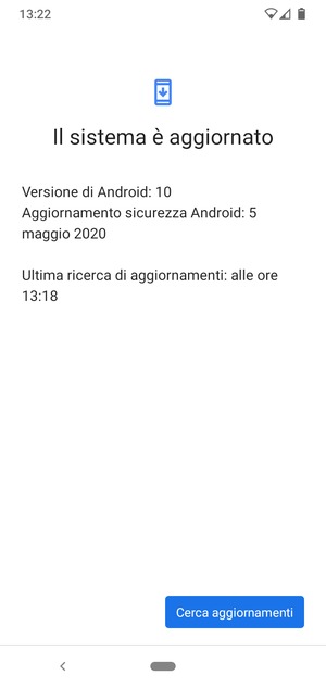 Seleziona Cerca aggiornamenti