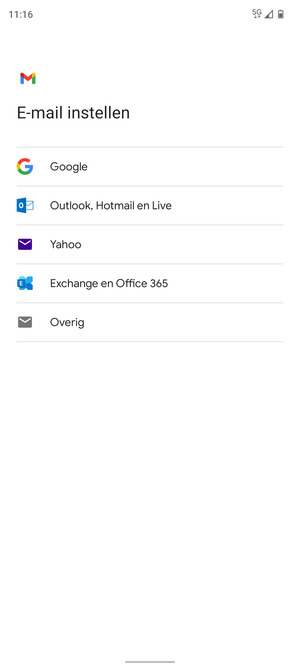 Selecteer Outlook, Hotmail en Live