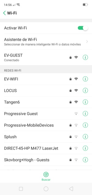Ahora está conectado a la red Wi-Fi