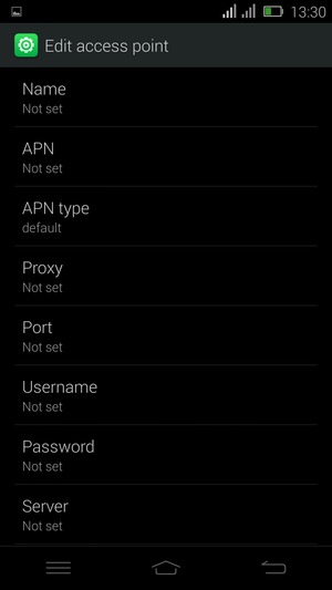 Enter MMS information