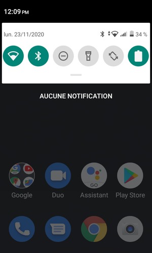 Déroulez à nouveau le menu du haut