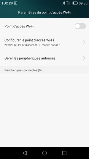 Sélectionnez Configurer le point d'accès Wi-Fi