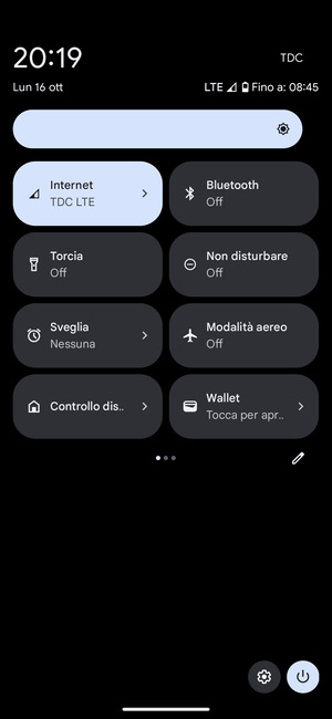 Regola la luminosità al livello desiderato