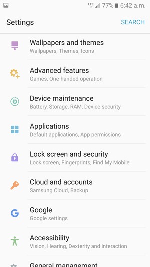 Scroll to and select Lock screen and security