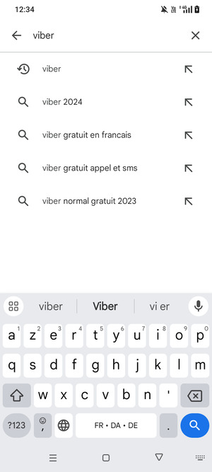 Saisissez le nom de l'appli et sélectionnez Rechercher
