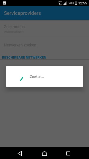 Wacht tot de zoekopdracht beëindigd is