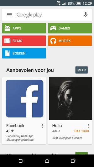 Selecteer de zoekbalk