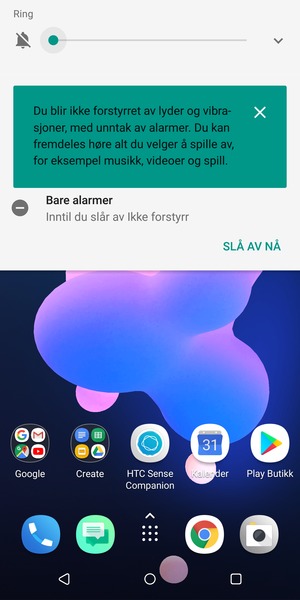 Trykk en gang til for lydløs modus