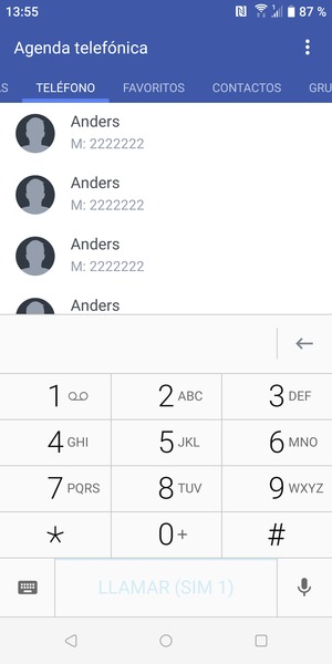 Presione y mantenga pulsado el número 1