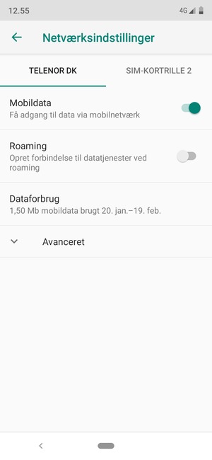 Vælg Public og Avanceret