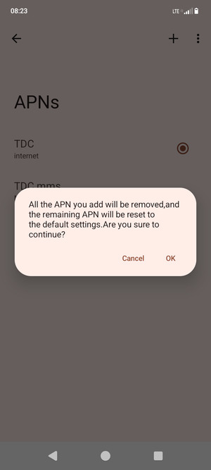 Select OK