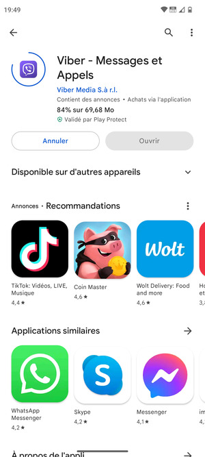 Veuillez attendre la fin de la procédure d'installation