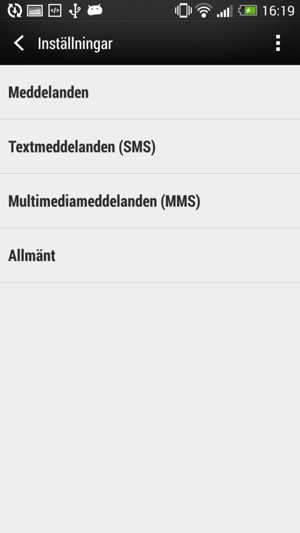 Välj Textmeddelanden (SMS)