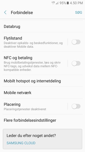 Scroll til og vælg Mobile netværk