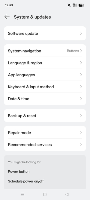 Select Software update