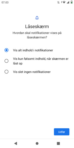 Vælg din foretrukne mulighed og vælg Udfør