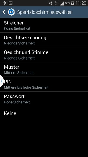 Wählen Sie Muster