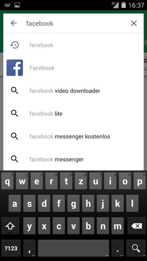 Geben Sie den Namen der App ein und wählen Sie Suchen