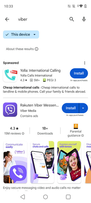 Select the app