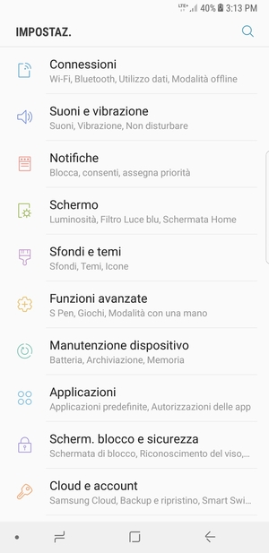 Seleziona Connessioni