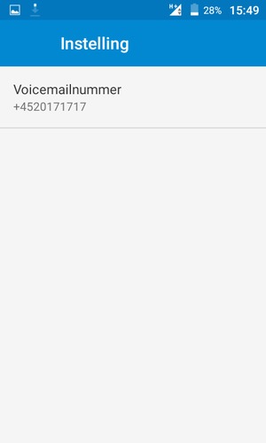 Selecteer Voicemailnummer