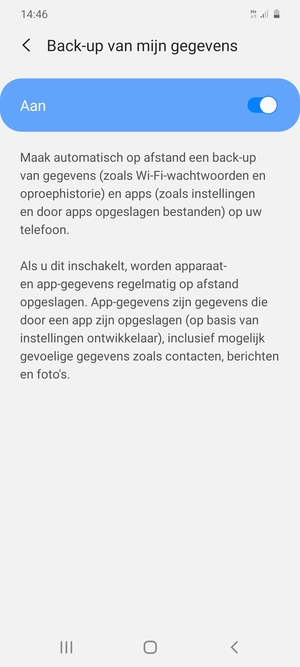 Selecteer de Terug-knop