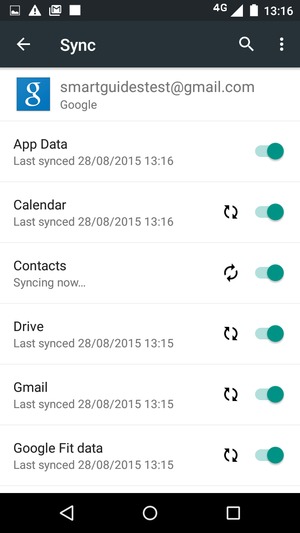 Your information will be synchronised