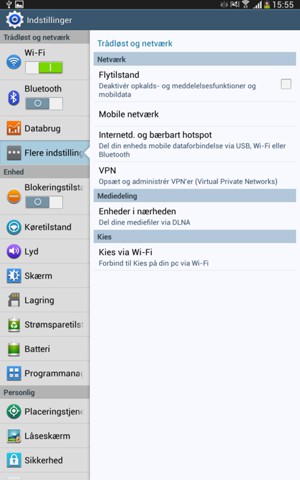 Vælg Mobile netværk