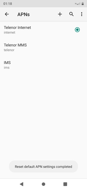 Your phone will reset to default Internet and MMS settings