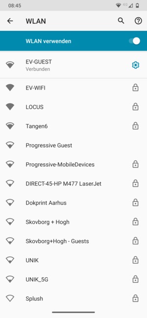 Sie sind nun mit dem WLAN-Netzwerk verbunden