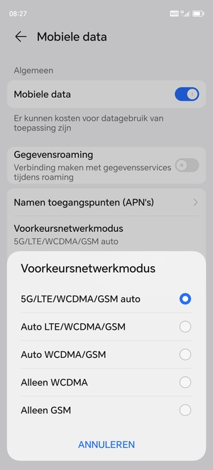 Selecteer uw voorkeursoptie