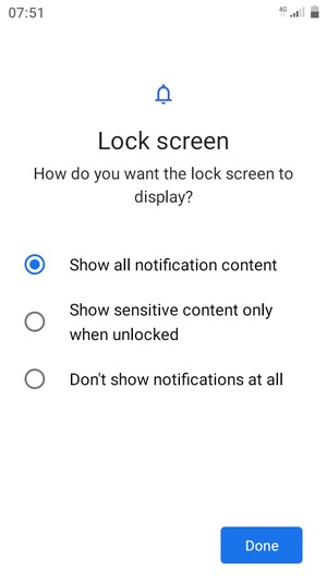 Select your preferred option and select Done