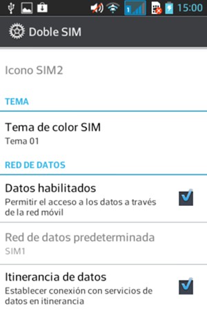Activar o desactivar Itinerancia de datos