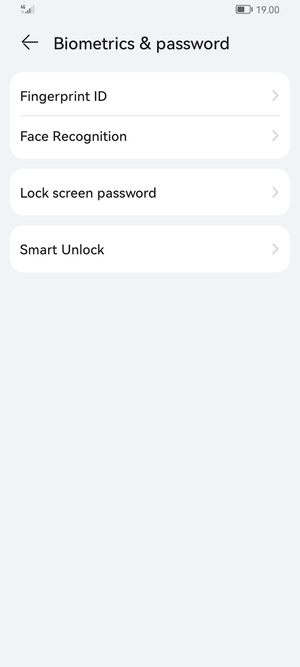 Select Lock screen password