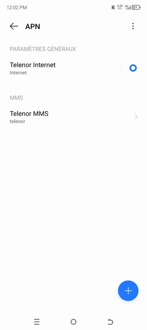 Sélectionnez le bouton du Menu