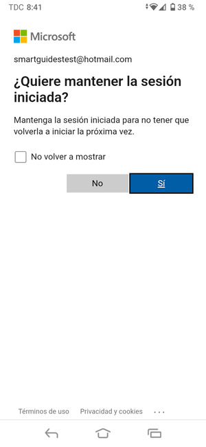 Seleccione la opción deseada